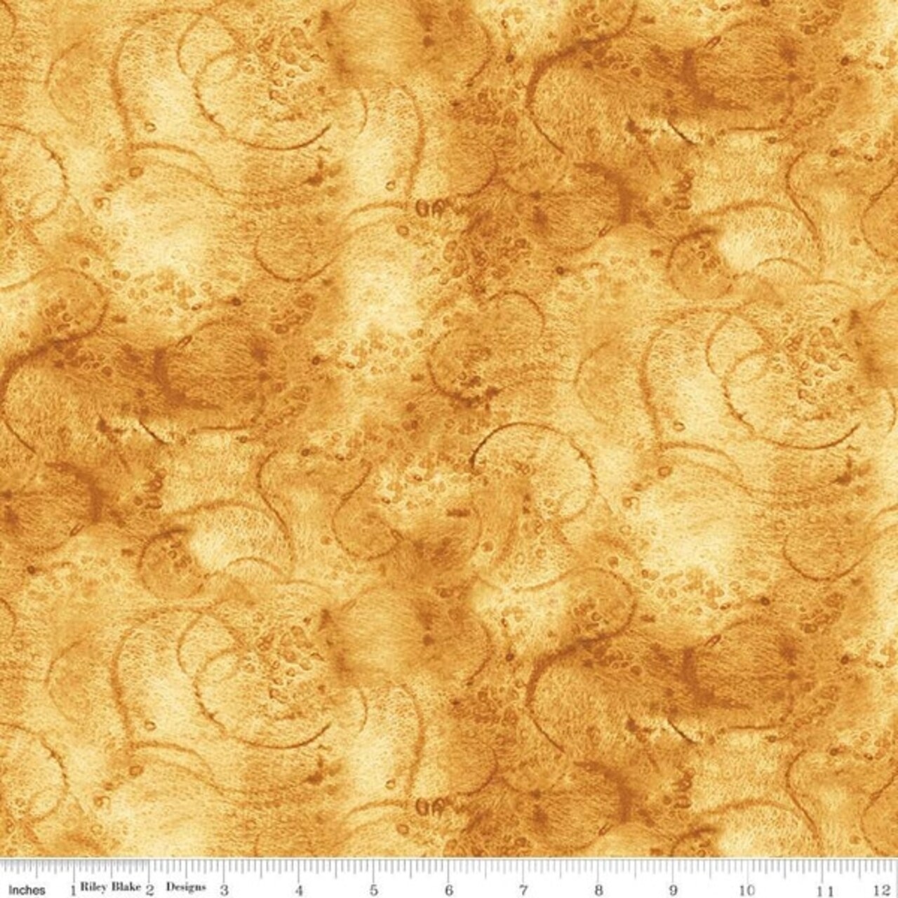 Painter's Watercolor Swirl in Ochre (c680-ochre) | Painter's Watercolor Swirl | J Wecker Frisch | Riley Blake